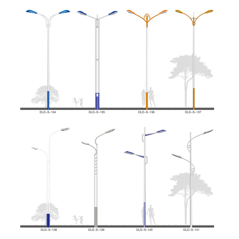 定制市政路灯大型城市路灯单臂双臂对称高低叉单挑双挑2火LED高杆灯
